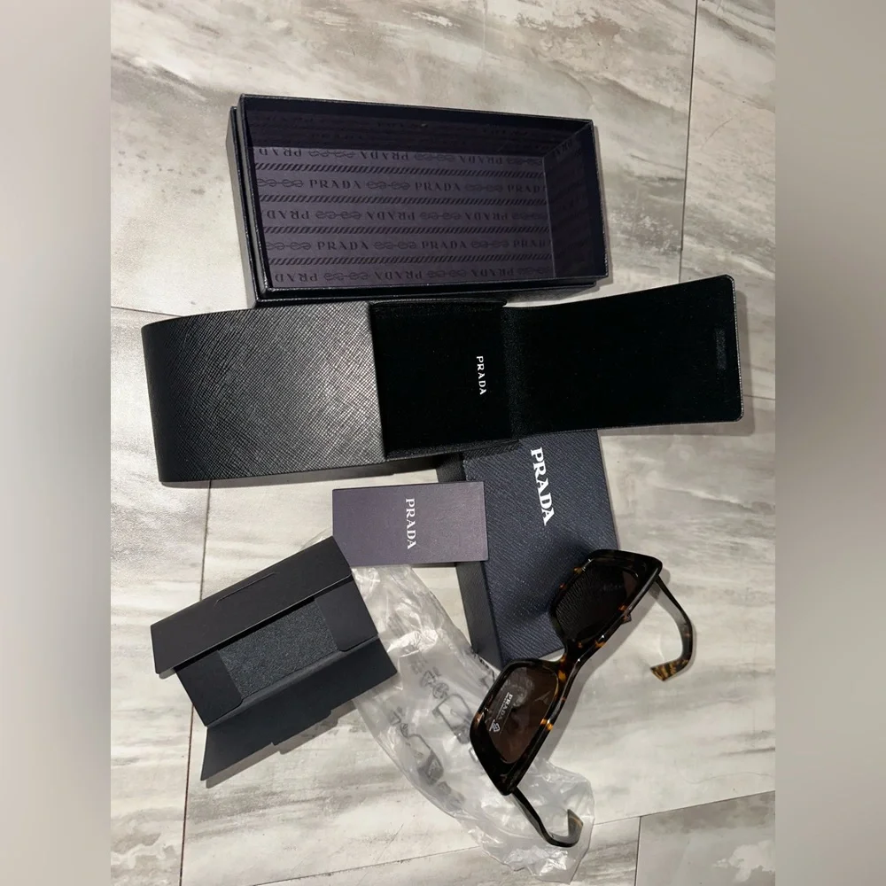 Prada Brown Tortoise Sunglasses - Picture 8 of 17